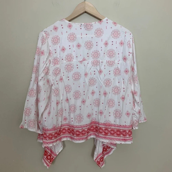 Torrid • Border Print Open Front Twill Jacket - Picture 4 of 8